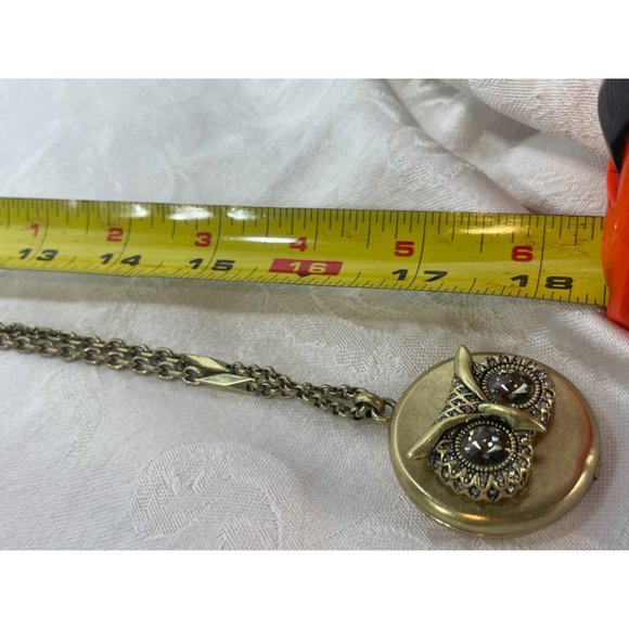 Fossil Fashion Owl Pendant Locket Vintage 80’s Super Cute - Picture 3 of 8
